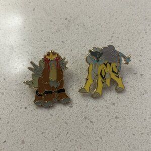 2017 Raikou And Entai Pokémon Official Enamel Collectible Pin Pocket Monster
